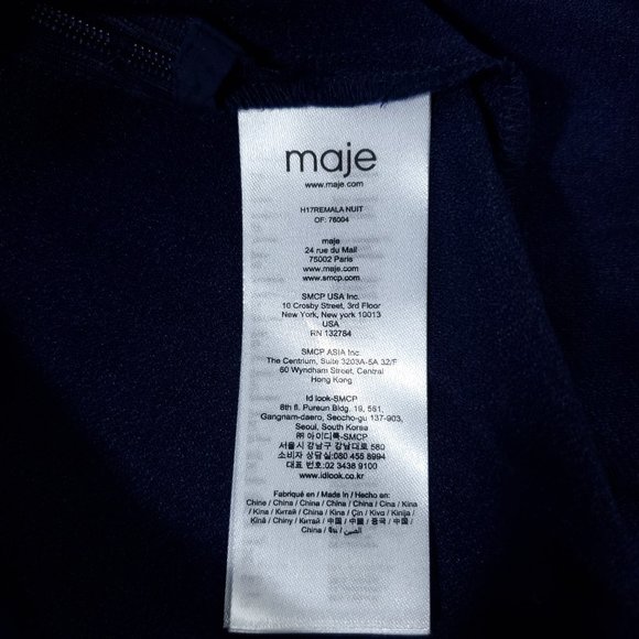 Maje Navy Blue Crochet Amour Designer Remala Dress - Picture 11 of 12